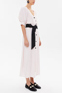 Pink V-neck maxi dress 92761