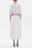 Striped V-neck maxi dress 92761