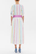 Striped V-neck maxi dress 92761