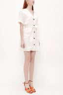 White Short sleeve mini dress 92763