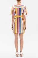 Mustard Short sleeve mini dress 92763