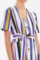 Striped Short sleeve mini dress 92763