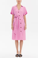 Lilac Asymmetric fly midi dress 92764