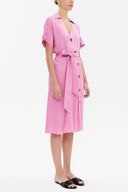 Lilac Asymmetric fly midi dress 92764