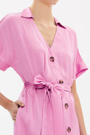 Lilac Asymmetric fly midi dress 92764