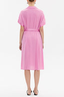 Lilac Asymmetric fly midi dress 92764