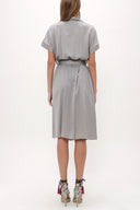 Gray Asymmetric fly midi dress 92764