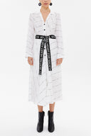 White Crushed midi dress 92789