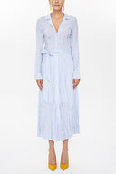 Blue Crushed midi dress 92789