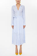 Blue Crushed midi dress 92789