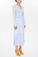 Blue Crushed midi dress 92789