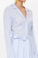 Blue Crushed midi dress 92789