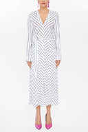 Navy Blue Crushed midi dress 92789