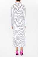 Navy Blue Crushed midi dress 92789