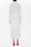 Navy Blue Crushed midi dress 92789
