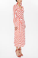 Red Crushed midi dress 92789