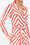 Red Crushed midi dress 92789