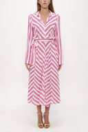 Pink Crushed midi dress 92789