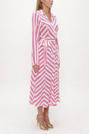 Pink Crushed midi dress 92789