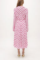 Pink Crushed midi dress 92789
