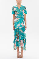 Mint Wrap-over midi dress 92828