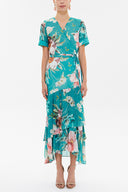 Mint Wrap-over midi dress 92828