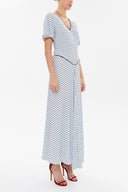 Blue Short sleeve maxi dress 92831