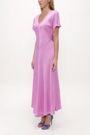 Lilac Short sleeve maxi dress 92831