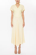 Beige Short sleeve maxi dress 92831