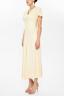 Beige Short sleeve maxi dress 92831