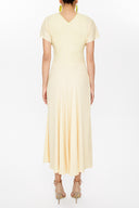 Beige Short sleeve maxi dress 92831