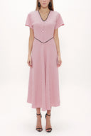 Pink Short sleeve maxi dress 92831