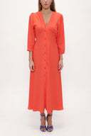 Red V-neck maxi dress 92840