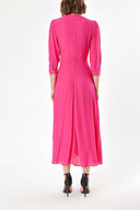 Fuchsia V-neck maxi dress 92840