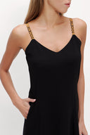 Black Crystal gems sleeveless maxi dress 92849