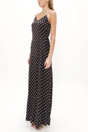 Spotted Crystal gems sleeveless maxi dress 92849