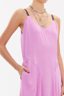 Lilac Crystal gems sleeveless maxi dress 92850