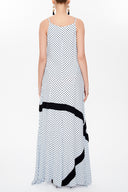 Blue Printed spaghetti straps maxi dress 92851