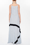 Blue Printed spaghetti straps maxi dress 92851