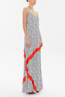 Spotted Printed spaghetti straps maxi dress 92851