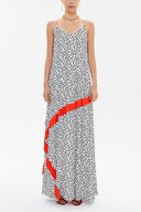 Spotted Printed spaghetti straps maxi dress 92851
