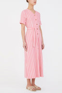 Pink Short sleeve midi dress 92852