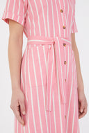 Pink Short sleeve midi dress 92852