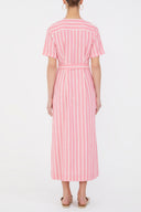 Pink Short sleeve midi dress 92852