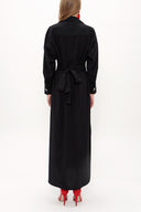 Black Slit detail maxi dress 92873