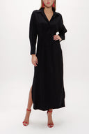 Black Slit detail maxi dress 92873