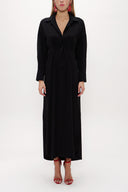 Black Slit detail maxi dress 92873