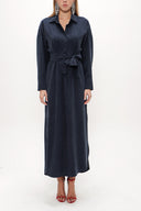 Navy Blue Slit detail maxi dress 92873