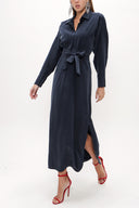 Navy Blue Slit detail maxi dress 92873