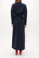 Navy Blue Slit detail maxi dress 92873